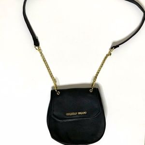 Black Leather Saddle Bag